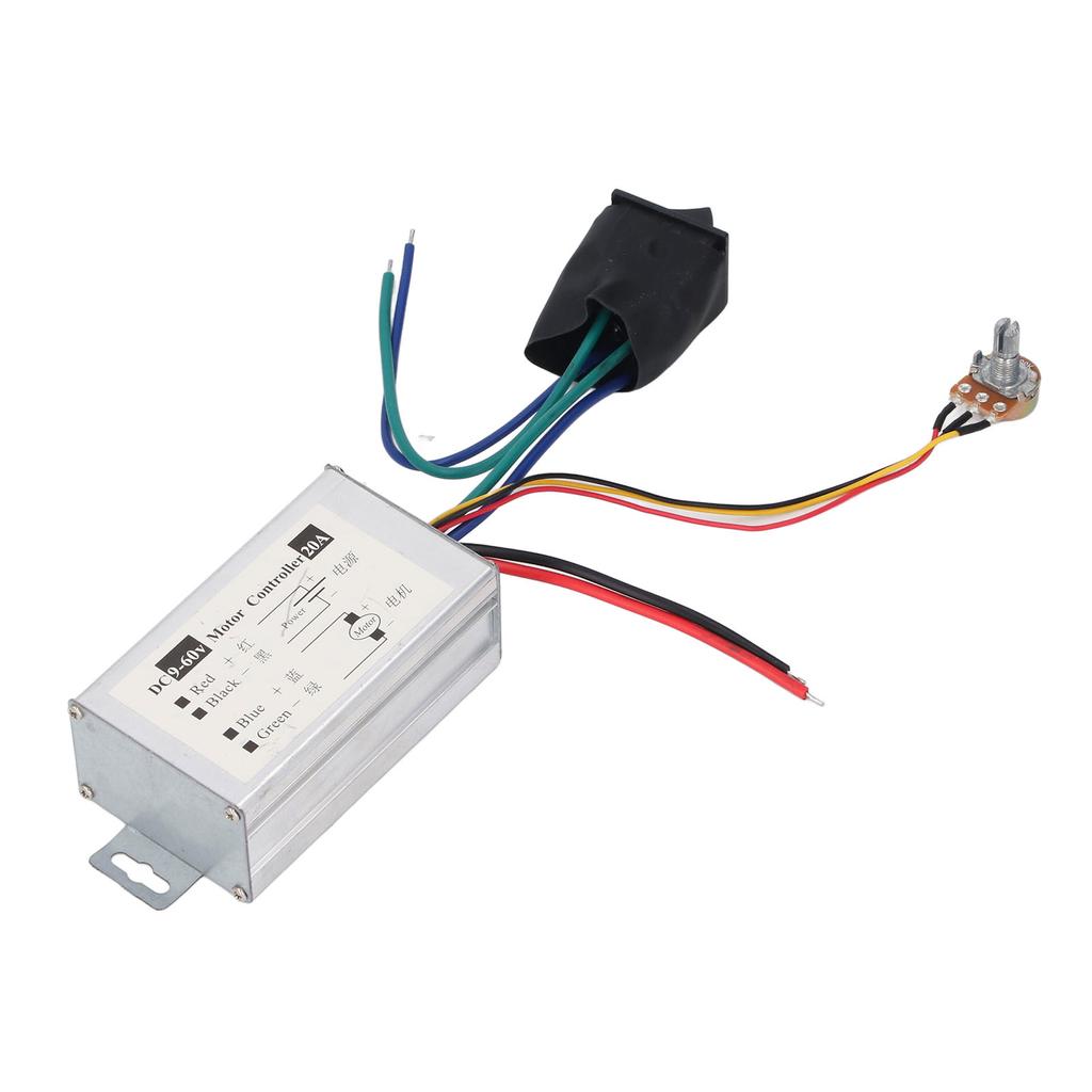 DC Motor Speed Controller 9V 12V 24V 36V 48V 60V PWM Variable Fan Speed Controller with CW CCW Switc