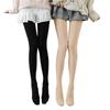 Бархатные колготки 120D телесного цвета: Средней плотности, весенне-осенние женские чулки, открывающие ногу.