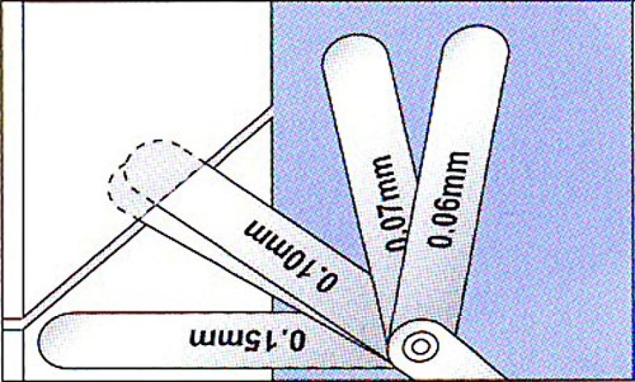 Толщиномер Niigata Seiki SK, произведенный в Японии (Измеритель зазоров) Набор из 13 штук 100 мм 100MX 0,03-3,00 мм