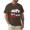 Skyline R35 GTR Jdm Japanese Car Drift T Shirt Harajuku Short Sleeve T-shirt Cotton Graphics Tshirt Tops