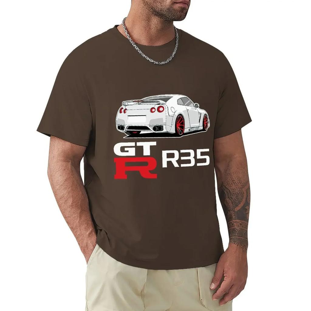 Skyline R35 GTR Jdm Japanese Car Drift T Shirt Harajuku Short Sleeve T-shirt Cotton Graphics Tshirt Tops