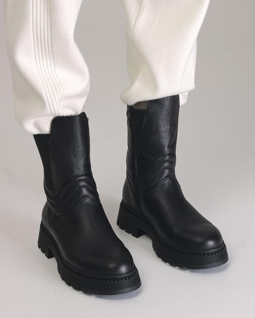 Ботинки зимние высокие Teona 431 36 черные кожа