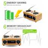 Classical Receiver USB With MP3 Player Remote Control Retro Vintage Radio Super Bass FM Radio Bamboo Multimedia Speaker