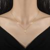 Cold Wind Zircon Minimalist Wind Furnace Real Gold Necklace Female Collarbone Chain Accessories
