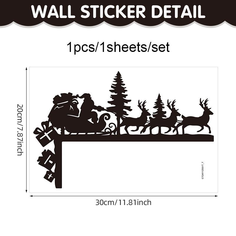 Новая рождественская атмосфера наклейка для украшения перемычки самоклеящаяся наклейка на дверь/стену для вечеринки наклейка на выключатель с лосем