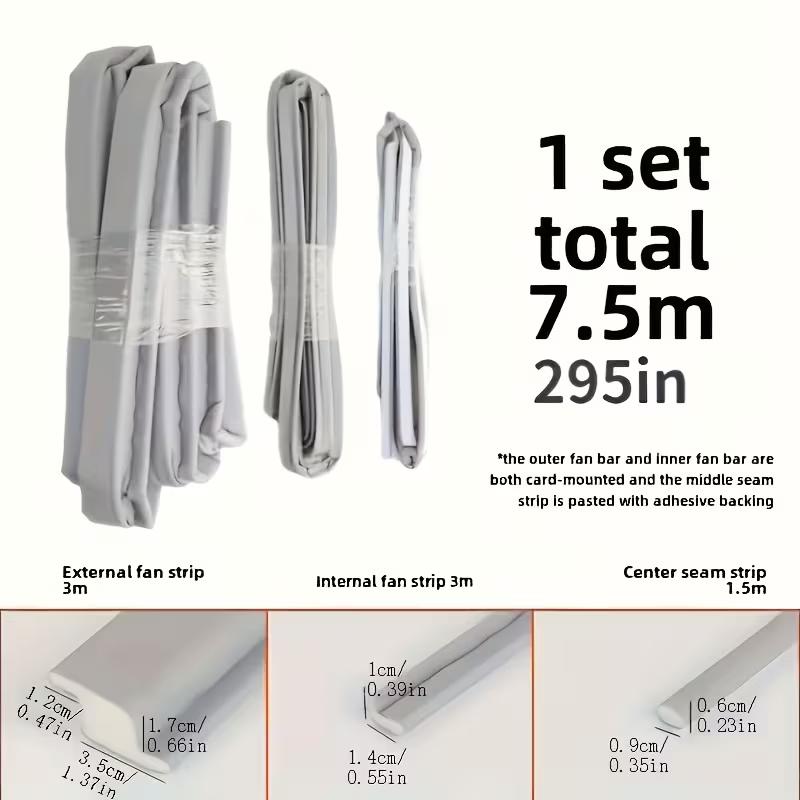 Z-образный уплотнитель для раздвижных окон Ветрозащитный и звукоизоляционный Легкая установка для уплотнения дверей и окон Уплотнительные ленты для зазоров
