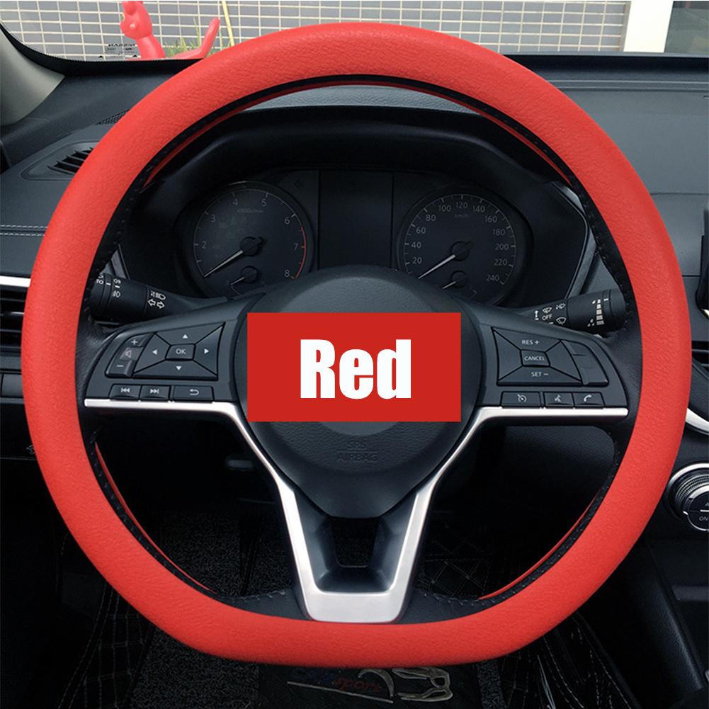 Universal Car Silicone Steering Wheel Cover Elastic Non-Slip Cover For 32-47cm Steering Wheel Multi Color Car Decor Accessories