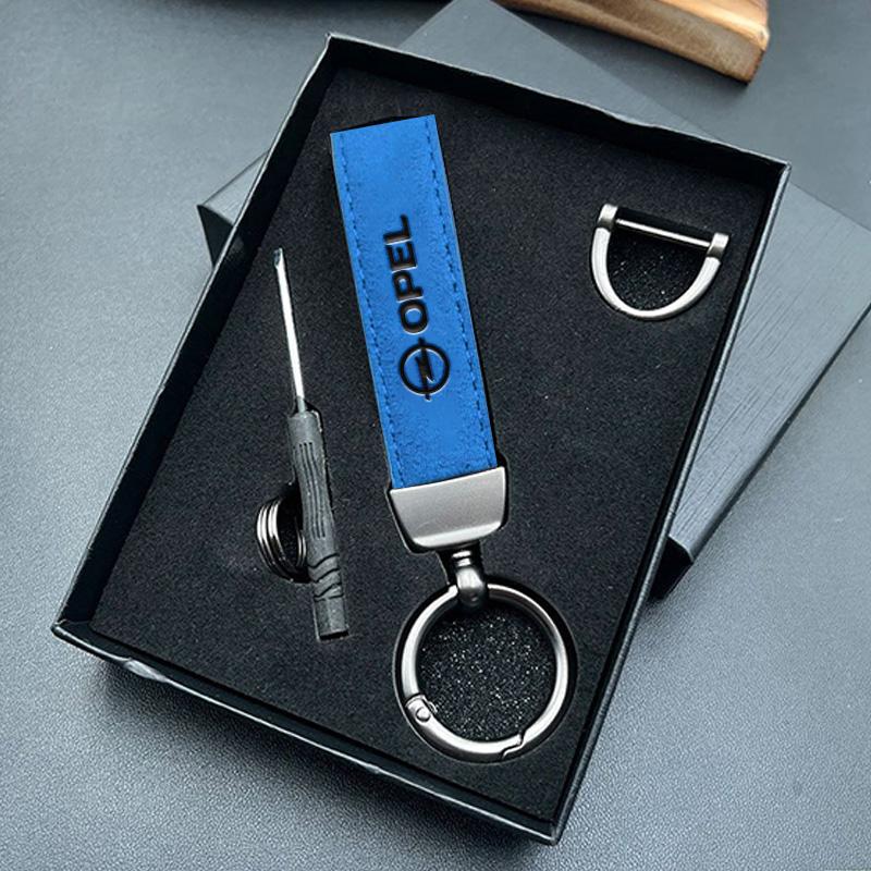 3D Emblem Leather Car Styling Keychain Buckle Key Chain Ring Gift For Opel OPC Astra Insignia Corsa Zafira Meriva Mokka Vivaro