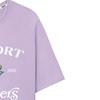 Skechers Модная Повседневная Удобная Универсальная Футболка с Коротким Рукавом и Опущенными Плечами Женские топы Лавандовый L225W185-00KC