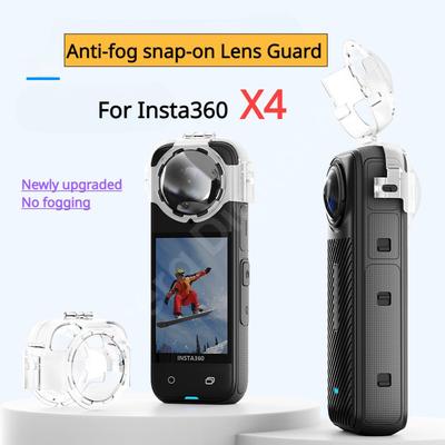 Противотуманная защелкивающаяся защитная крышка объектива для Insta360 X4 Прозрачная защитная крышка объектива для панорамной камеры Insta 360 X4 Аксессуары
