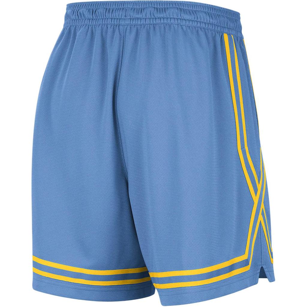 Nike Dri-Fit Wnba Striped Color Block Quick-Dry Split Hem Drawstring Shorts Women Shorts Coastal-Blue DR5645-462