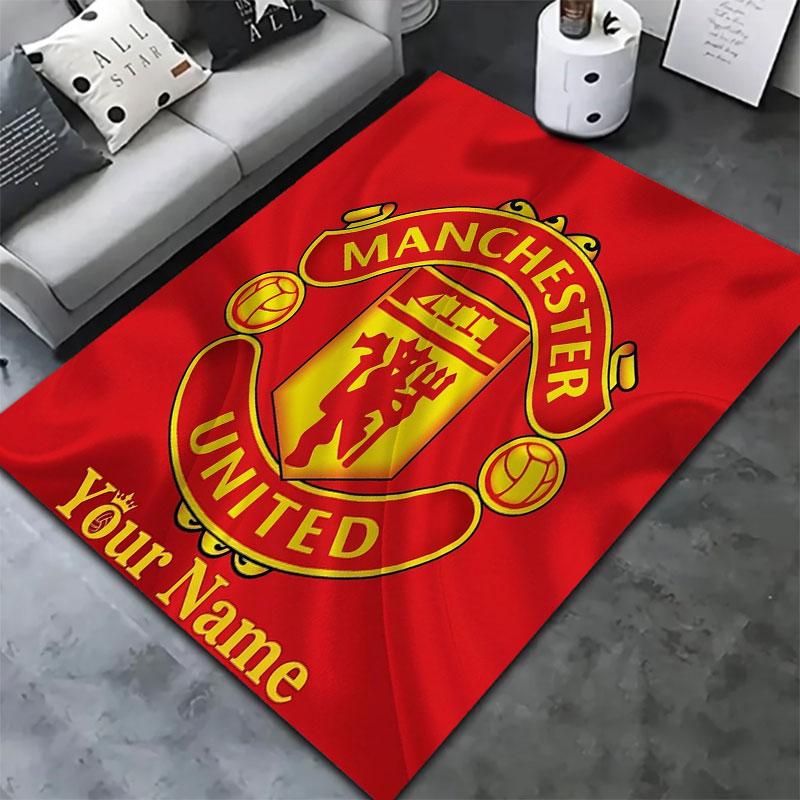 Manchester United F Custom Name Carpet Rug for Living Room Bedroom Home Sofa Decoration,Kids play Non-slip Floor Mat