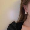 S Серьги-гвоздики Серебряная Игла Круглые Металлические Серьги-гвоздики Цветок Серьги-гвоздики для Девочек Летняя Мода Трендовые Золотые Серьги-Цветы