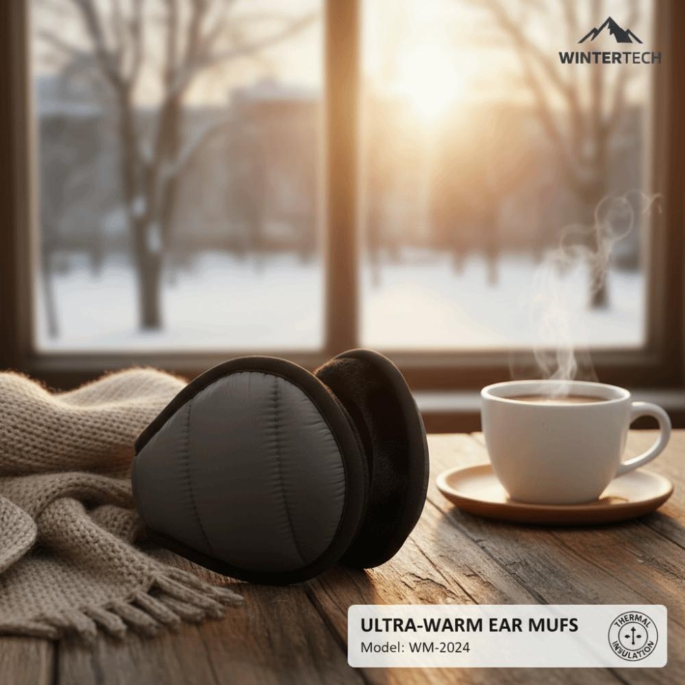 Fashion Ear-Protecting Winter Men's Earmuffs Windproof Warm Earmuffs Waterproof Foldable Ear Cups Men