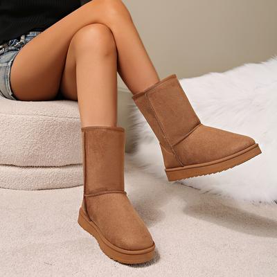 Новые женские зимние ботинки большого размера с флисом, утолщенные и теплые хлопковые ботинки