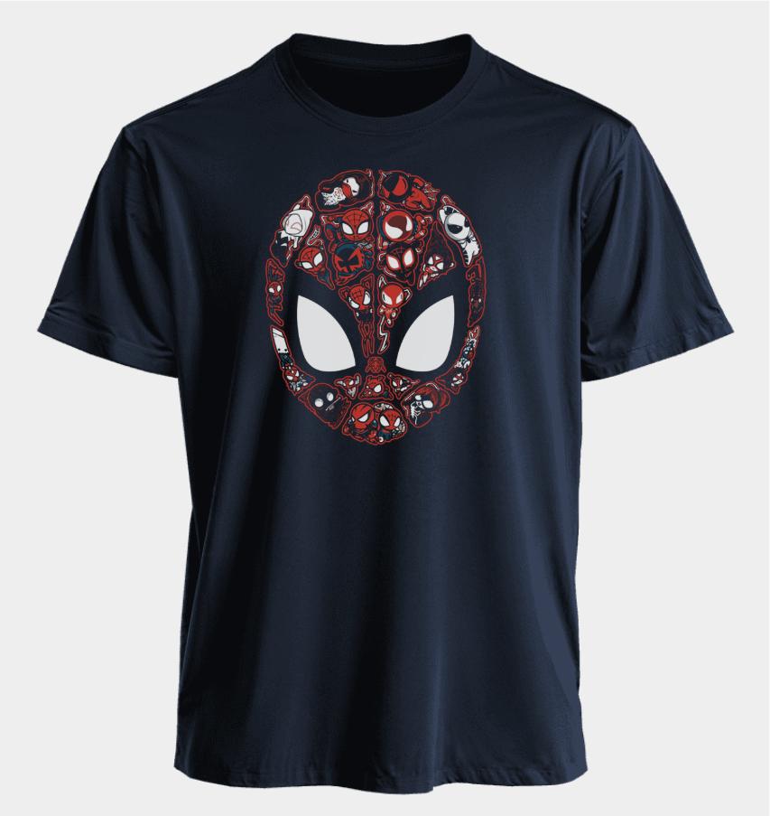 Men's and Women's T-shirts Spider-Man Summer American Style Spring and Autumn Loose Oversized Casual Short-sleeved