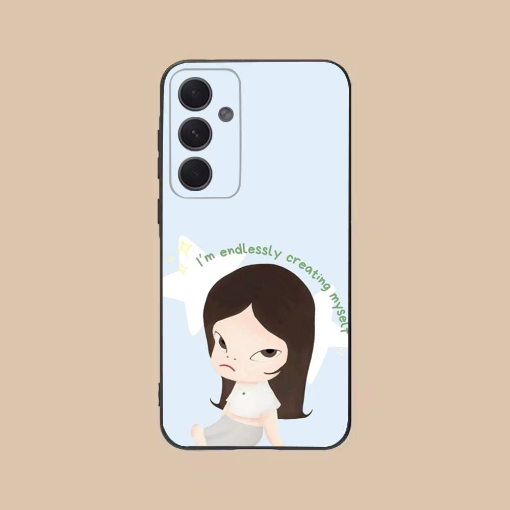 Y-Yoshitomo N-Nara Чехол для телефона для Samsung S25,24,21,22,23,20,S30,Ultra,Plus,Fe,Lite,Note,5G Черный Чехол