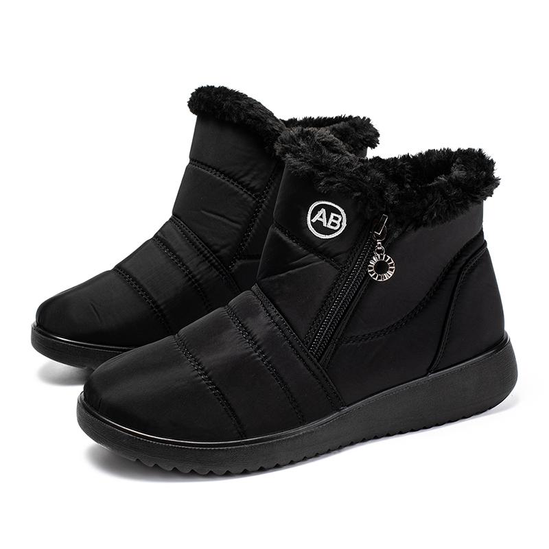 2024 Водонепроницаемые зимние ботинки для женщин, зимние, сохраняющие тепло, короткие, плюшевые, женские, большого размера, нескользящие, с хлопковой подкладкой, обувь 44