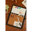 Magnetic Notice Pin Board Set Hanging/Free Standing Soft Cork Whiteboard  Desktop Decoration