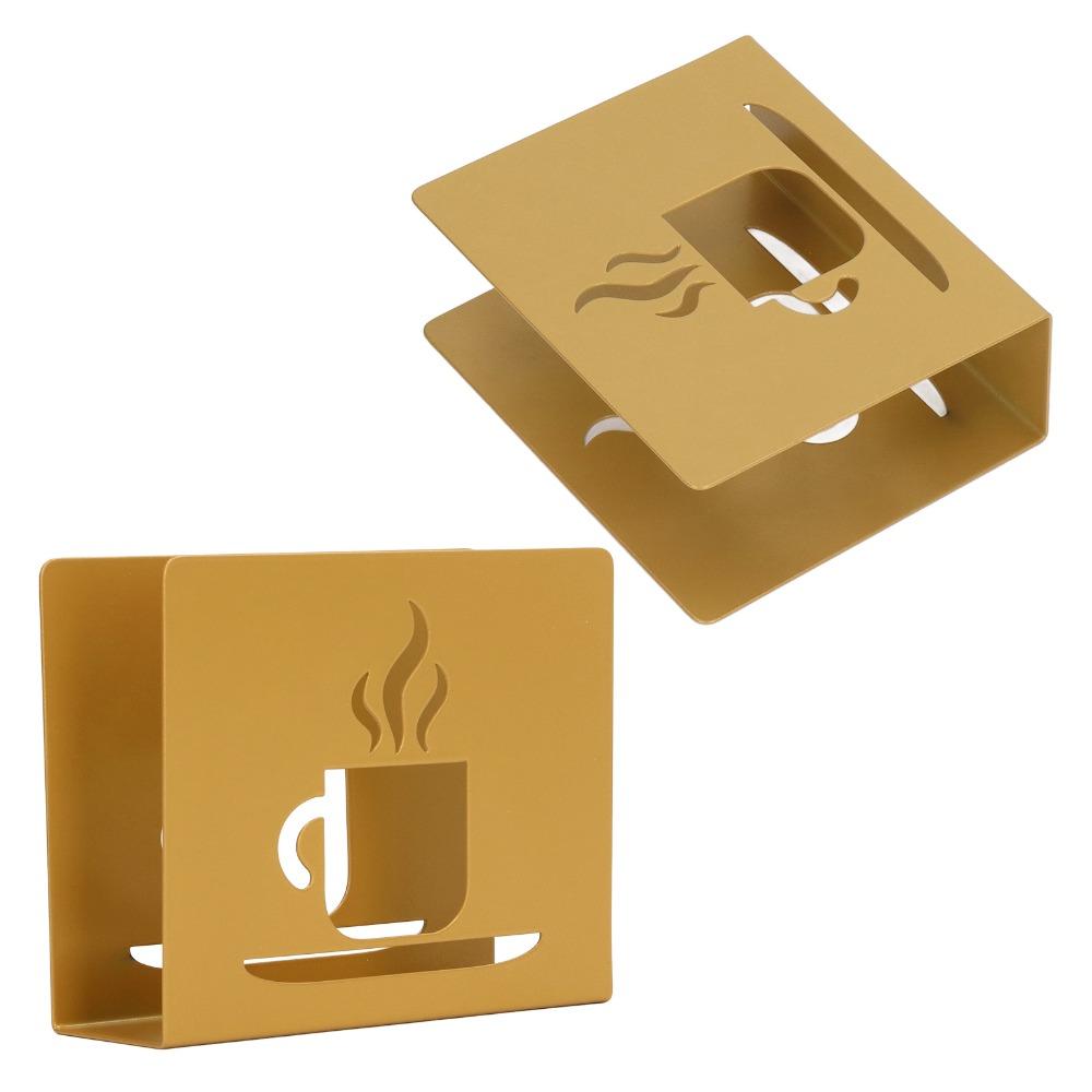 2PCS Freestanding Design Napkin Holder Stainless Steel Tissue Napkin Holder Coffee Bar
