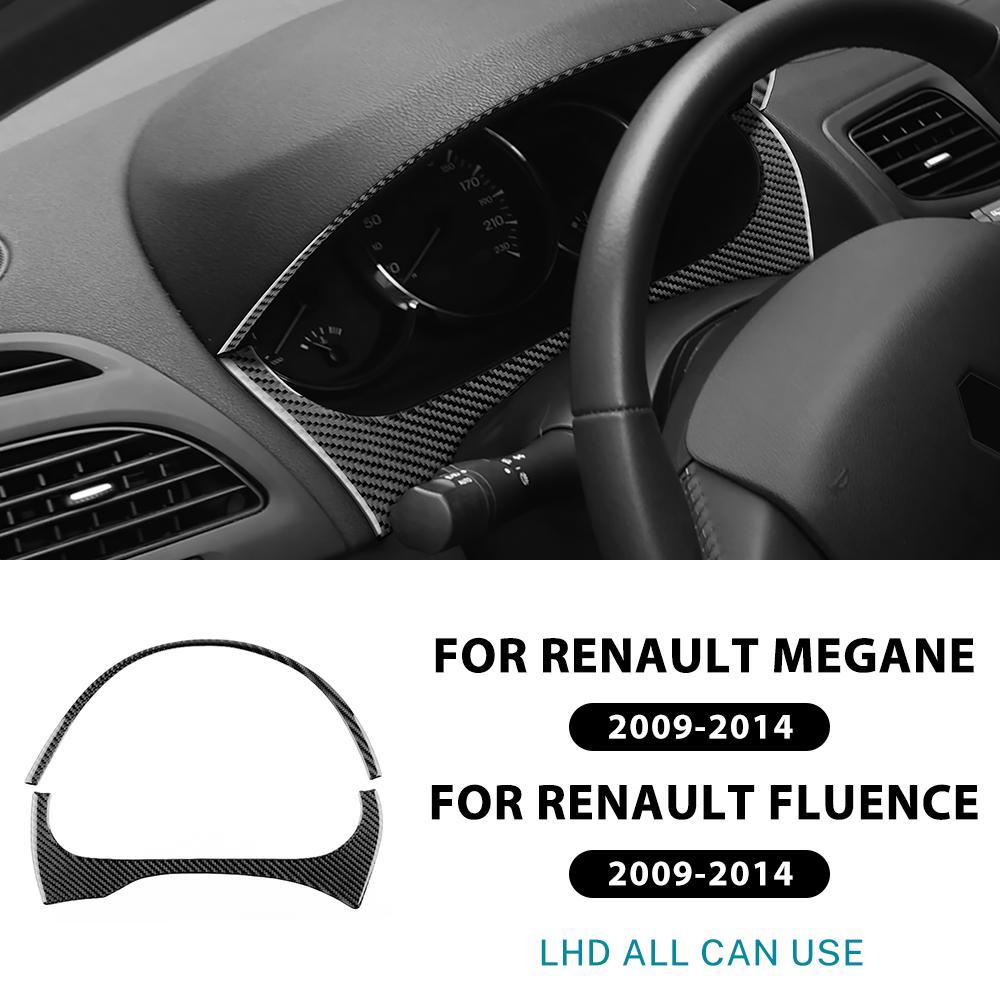 Real Soft Carbon Fiber Sticker For Renault Fluence Megane 3 RS 2009 2010 2011 2012 2013 2014 2015 LHD RHD lnstrument Accessories