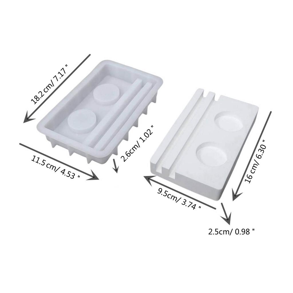 2-in-1 Candle Holder Mold for Crafting Candle Holder Tealight Holder Gypsum Ornament Art Craft Epoxy Resin Casting