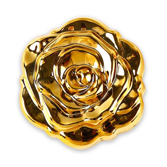 Electroplating Rose Double-sided Mirror Portable Travel Mini Foldable Makeup Mirror Women Girls Vintage Pocket-sized Handheld Vanity Mirror