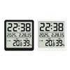 Multifunctional LCD Wall Desk Alarm Clock with Time Date Temperature Humidity Display Minimalists Magnetic Digital Clock