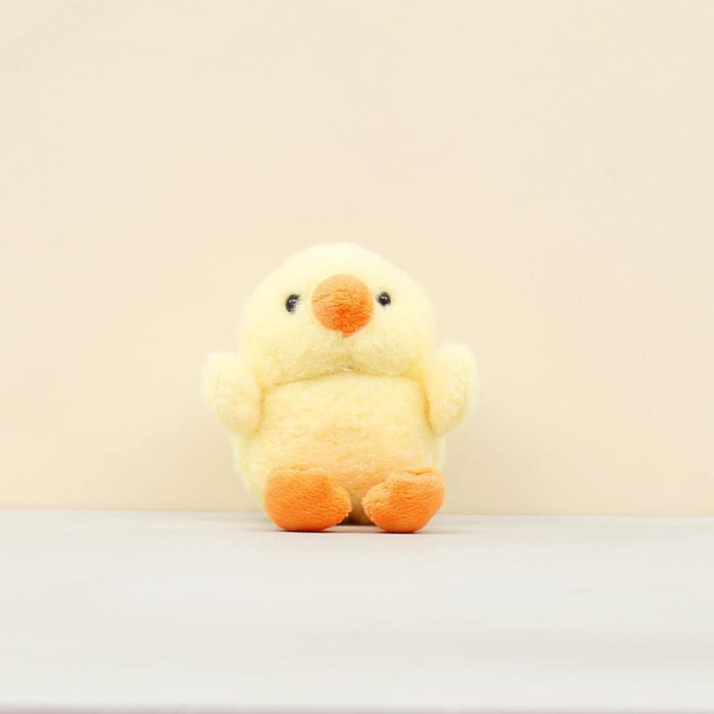 Cute Yellow Chicken Plush Toy With Keychain For Bag Decoration And Collectible Use