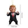 Патриотический Дональд Трамп 2024 Рождественский Орнамент Акриловый Мультяшный Трамп Подвеска (В)