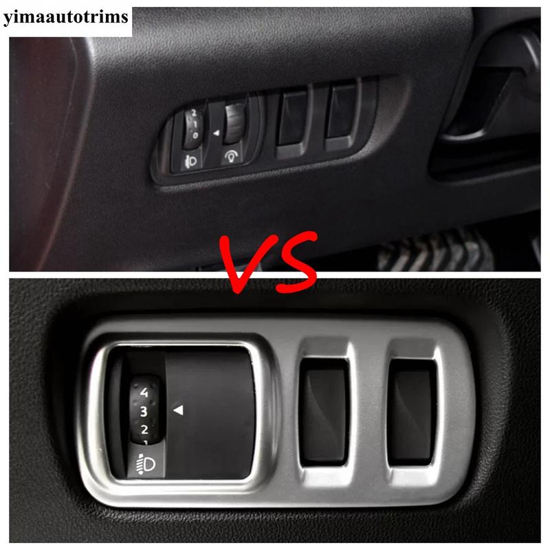 Car Headlight Head Light Lamp Adjust Control Switch Button Cover Trim For Renault Captur Clio 4 2014 - 2018 Accessories Interior