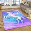 3D Cute Unicorn Cartoon Animal Carpet Rug for Home Living Room Bedroom Sofa Doormat Decor,Child Play Area Rug Non-slip Floor Mat