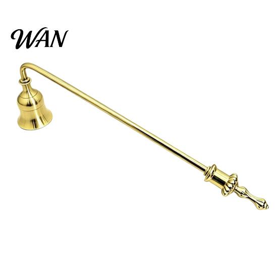 Scented Candle Supplies Snuffer, Long Handle Wick Extinguisher, Trimmer Tool with Durable Metal Snuffer Rotating Bell Head, Smoke Reduction