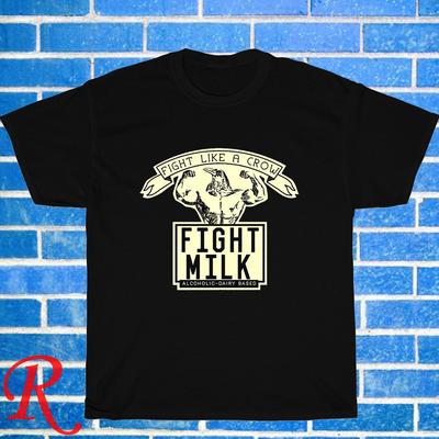 Новый!  Fight Milk Борись как Ворона Черный Серый Темно-синий Белый Размер S-5XL Унисекс Футболка
