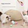 Cat Teasing Silent Plush Ball: Kitten Self-Entertainment, Colorful Scratch & Bite-Resistant Wool DIY Toy
