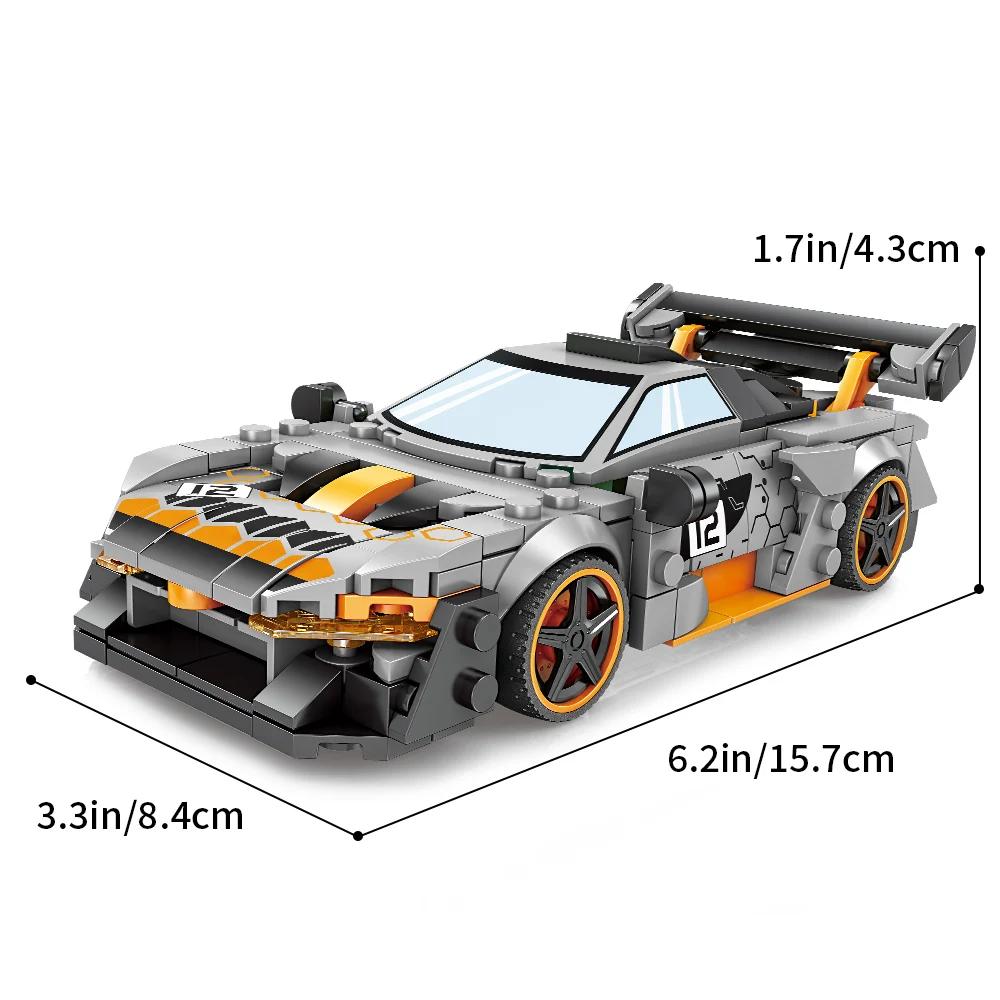 Model Car Kits,Speed Champion Car Senna Building Sets with Display Case, Cool Simulation Cockpit Car Building Blocks, Race Car