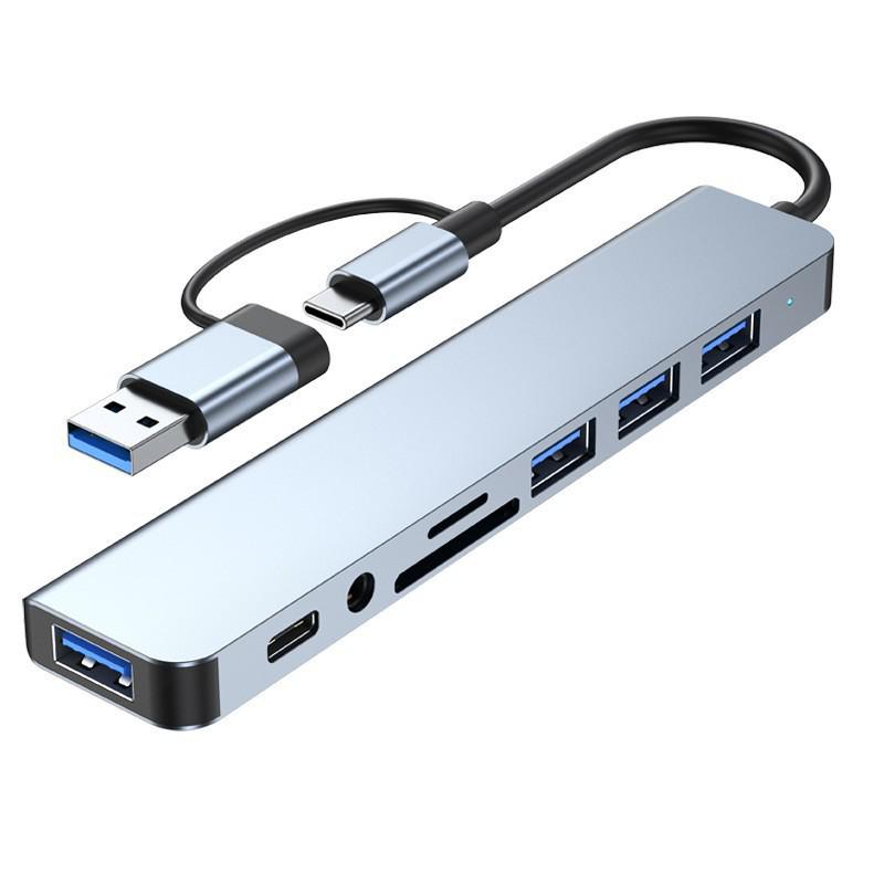 Высокоскоростной хаб расширения для ноутбука с двумя портами USB 3.0 и USB-C