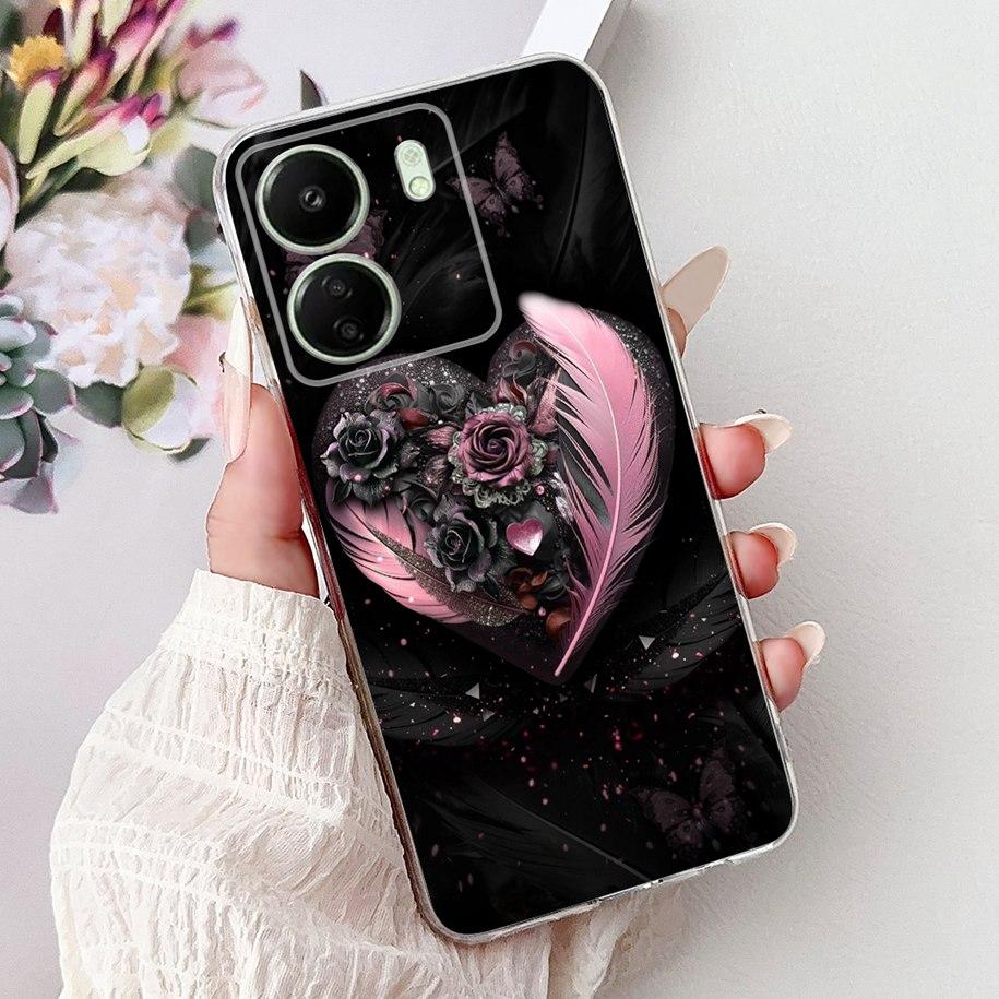 For Xiaomi Poco C65 Case Poco C75 Cover Fashion Butterfly Soft Silicone Capa Phone Back Cover For Xiomi Poco C65 C75 C 65 Bumper