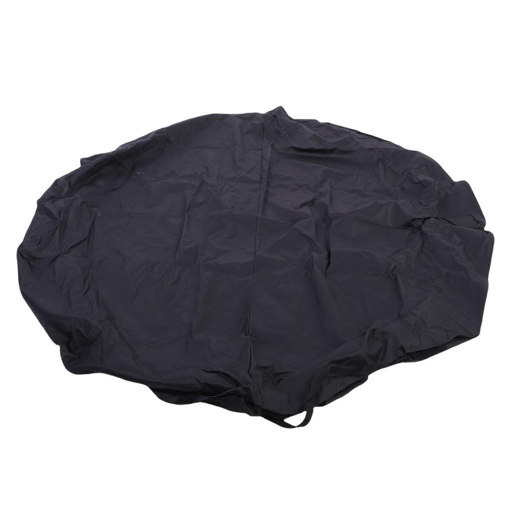 Round Fire Pit Cover for In Ground Fire Pits 600D Oxford Fabric Water Proof Outdoor Built In Stone Firepit Cover
