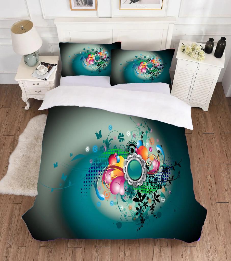 Pattern Dream Fabric Pretty Butterfly Bedding Set Purple Pink Duvet Cover Set Bedding Cartoon Singl Double Cover Bed 200X200 Hot