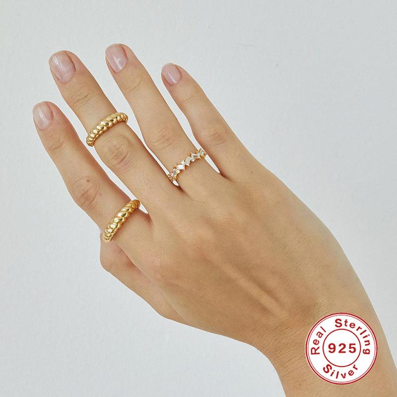 S925 стерлингового серебра вращающиеся подвижные бусины декомпрессионное тревожное кольцо с цепочкой декомпрессионное кольцо Xiaohongshu горячая распродажа