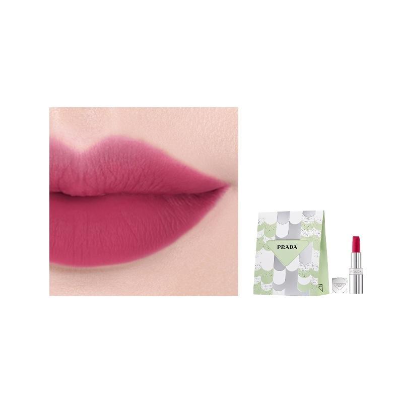 Prada Матовая помада, ultimate цвет, легкая помада, подарочный пакет limited edition, матовая, легко наносимый цвет, #P157 Черно-сливовый пудровый 3,8 г