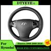 Чехол на руль автомобиля для Hyundai Elantra 2008-2010, автомобильные аксессуары «сделай сам», интерьер, индивидуальная оригинальная оплетка рулевого колеса