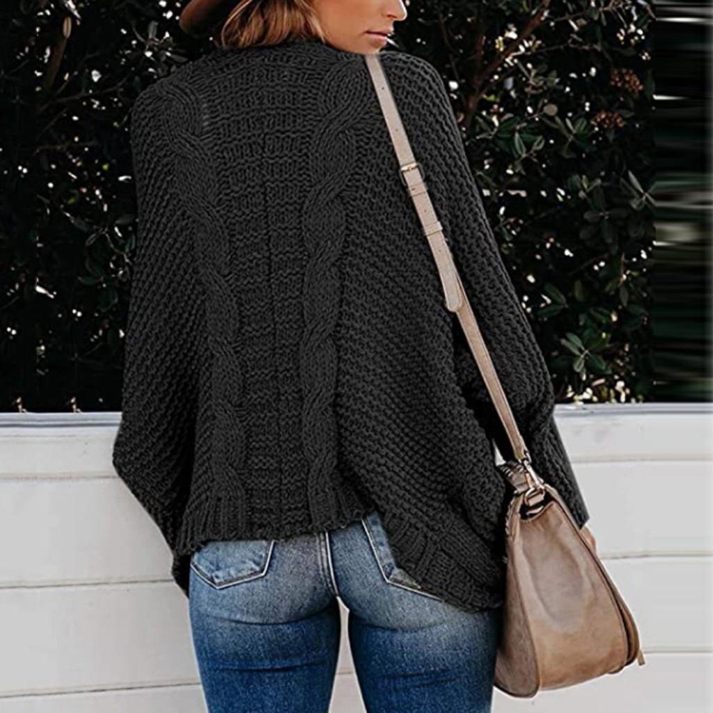 Women's Knit Cardigans Loose Slouchy Oversized Wrap Chunky Pocket Sweaters Coat