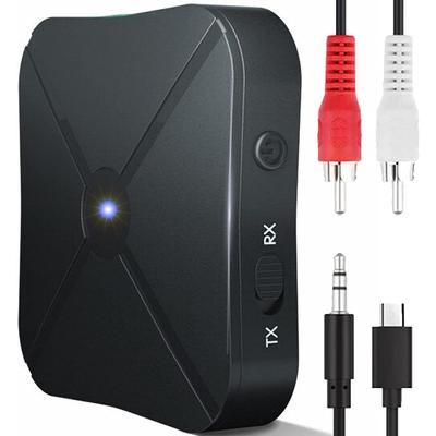 Адаптер приемника аудиопередатчика Bluetooth 2 в 1 с кабелем Aux 3,5 мм и RCA, портативный беспроводной портативный компьютер с низкой задержкой для автомобильного ТВ, стереосистема HiFi