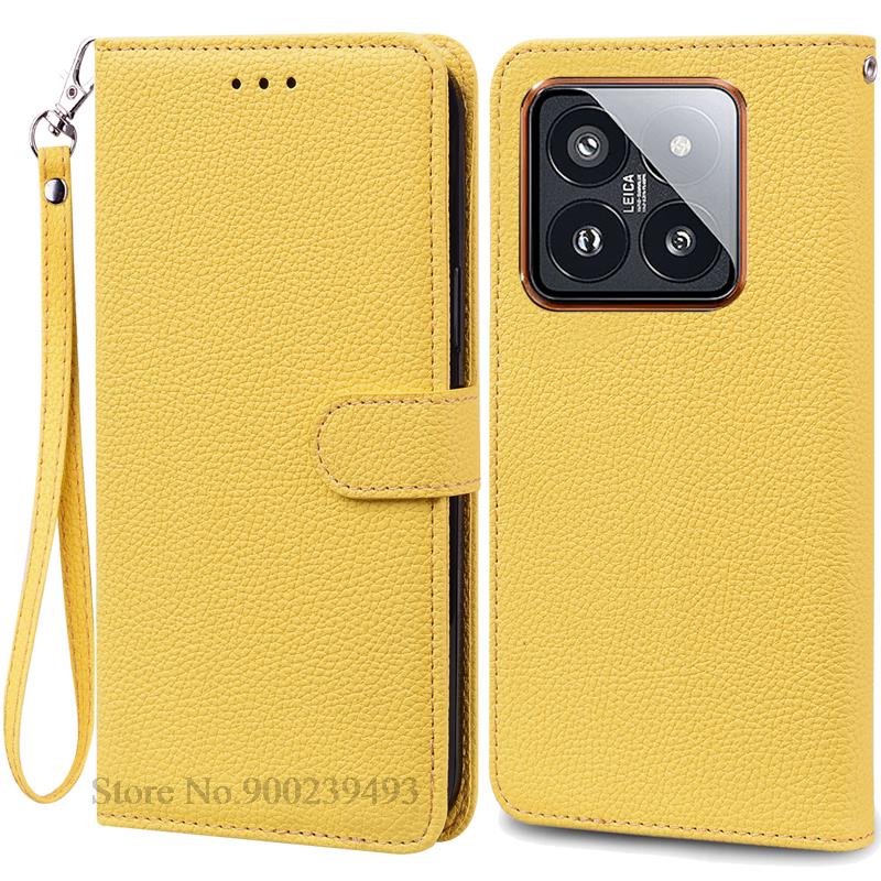 Чехол Mi 14 Mi14 Xiaomi14 Pro для Xiaomi 14, кожаный чехол-кошелек, флип-чехол для Xiaomi 14 Pro, чехол-коробка для Xiaomi Mi 14, чехлы