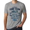 Men’s Vintage Tee Shirt Graphic T Shirt Surf Team 1954 Grey Marl