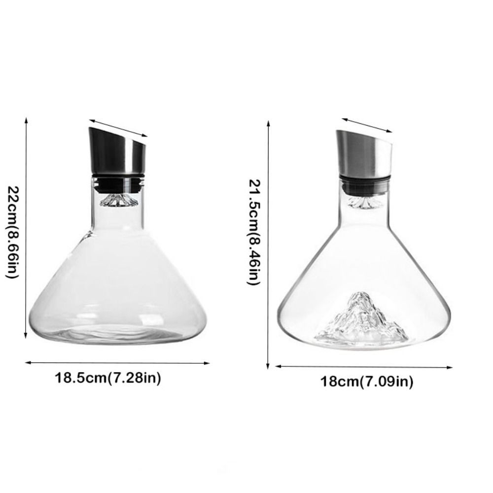 Glass Iceberg Wine Decanter Mountain Shaped Wine Aerating Pourer Wine Aerator Family Gathering