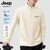 Мужская футболка JEEP SPIRIT с длинным рукавом и молнией на половину, быстросохнущая