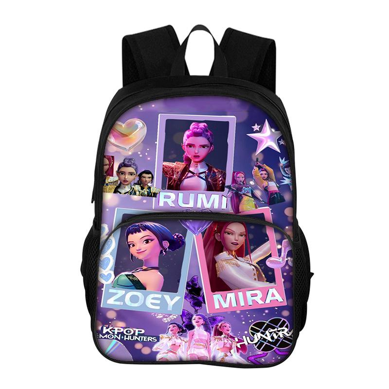 Kpop Demon Hunter Girl Group Trendy Children's Backpack HD Print Large Capacity Lightweight Back Protection Student Backpack KTY